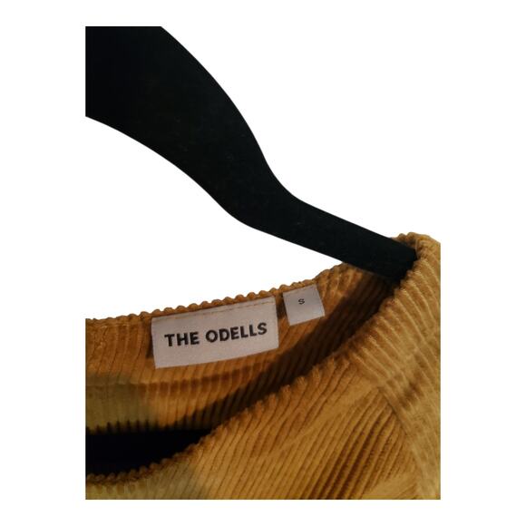 The Odells Anthropologie Corduroy Tent Mini Dress Size Small Cotton Tan Beige - Picture 3 of 12